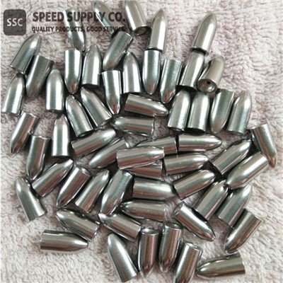Sinker Pysgota Siâp Bwled Alloy Twngsten